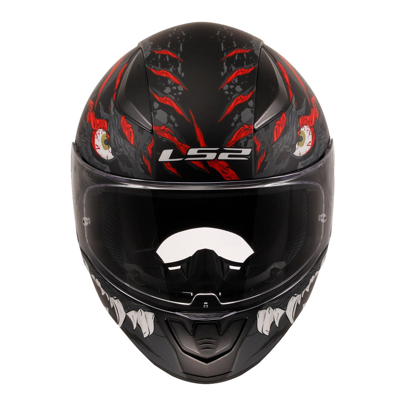 LS2 FF353 Rapid II Kaiju Helmets - Matte Black / Red / White 06