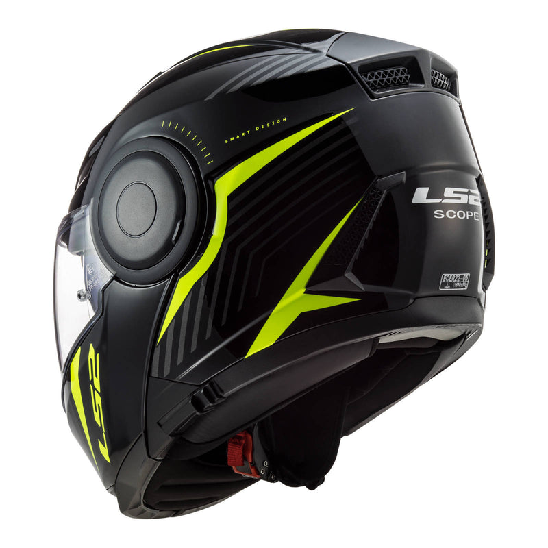 LS2 FF902 Scope Skid Helmet - Black / Hi-Vis Yellow
