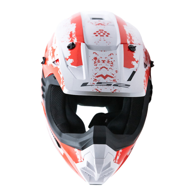 LS2 MX706 COZ Hyde Helmet - Red / White 06