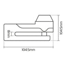 Oxford Titan 10mm Pin Disc Lock - Black, includes pouch