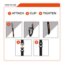 Oxford Atlas B-clip 26mm X 1.2m Black (Pair)