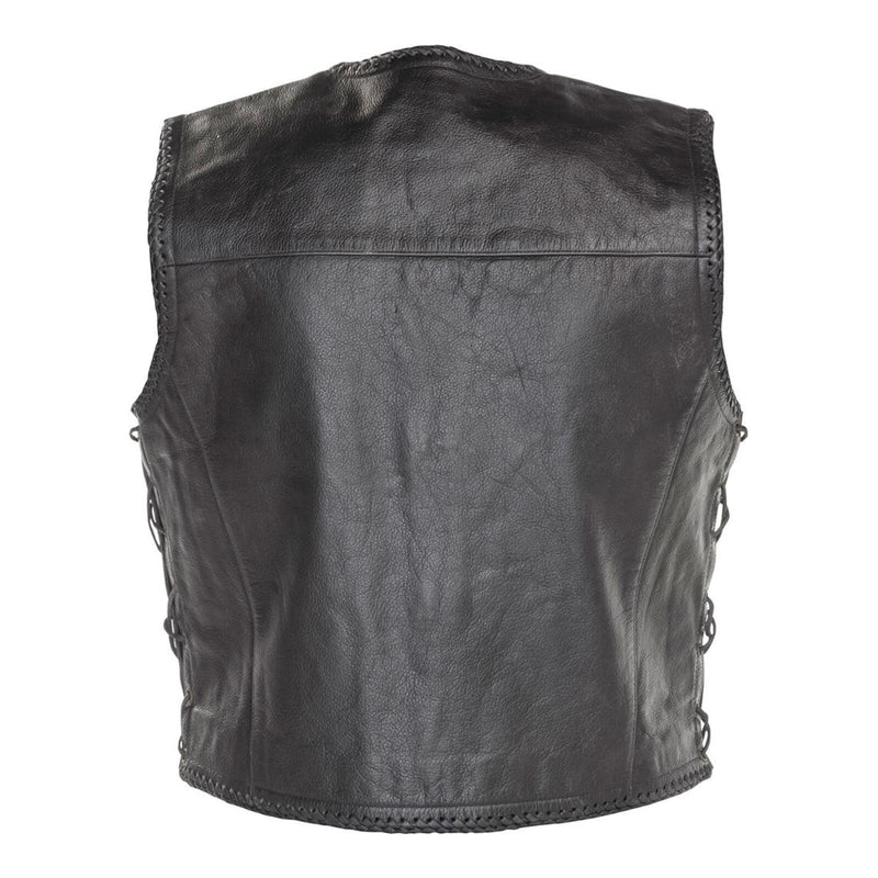 Richa Gilet Sadic Leather Vest with Laces - Black