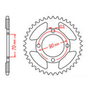 Sprocket Kit Honda CT110 - Single ratio/70mm Cntr (X) - 428H 15/45