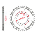 Sprocket Kit Kawasaki KLX140 Big Wheel - 428KRO 13/57