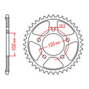 Sprocket Kit Aprilia RSV1000 Mille '98-'03 /Tuono '02-'05 - GB525ZXW 17/