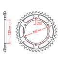 Sprocket Kit Suzuki TL1000R (recommended) - 530ZXW 17/39