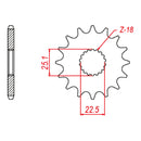 MTX 1185 Steel Front Sprocket