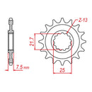 MTX 1536 Steel Front Sprocket