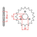 MTX 1324 Steel Front Sprocket