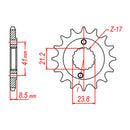 MTX 1322 Steel Front Sprocket