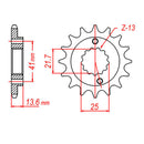 MTX 1307 Steel Front Sprocket
