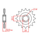 MTX 715 Steel Front Sprocket