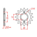 MTX 430 Steel Front Sprocket