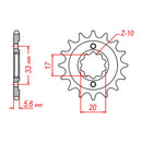 MTX 430 Steel Front Sprocket