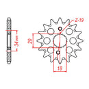 MTX 1310 Steel Front Sprocket