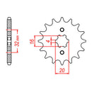 MTX 1550 Steel Front Sprocket