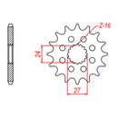 MTX 423 Steel Front Sprocket