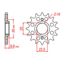 MTX 403 Steel Front Sprocket