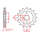 MTX 1903 Steel Front Sprocket