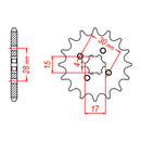 MTX 253 Steel Front Sprocket
