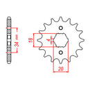 MTX 259 Steel Front Sprocket