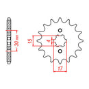 MTX 274 Steel Front Sprocket