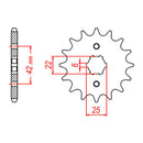 MTX 278 Steel Front Sprocket