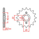MTX 281 Steel Front Sprocket