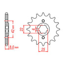 MTX 281 Steel Front Sprocket