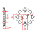 MTX 290 Steel Front Sprocket