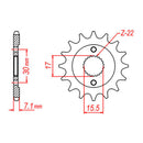 MTX 1257 Steel Front Sprocket