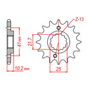 MTX 308 Steel Front Sprocket