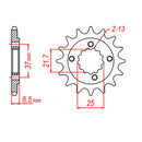 MTX 1309 Steel Front Sprocket