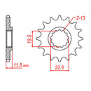 MTX 409 Steel Front Sprocket