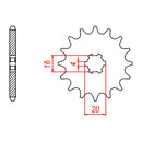 MTX 416 Steel Front Sprocket