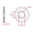 MTX 427 Hornet Lightweight Steel Front Sprocket