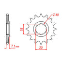 MTX 427 Steel Front Sprocket