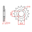 MTX 434 Steel Front Sprocket