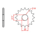 MTX 564 Steel Front Sprocket