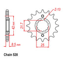 MTX 516 Steel Front Sprocket