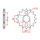 MTX 517 Steel Front Sprocket