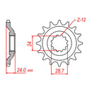 MTX 528 Steel Front Sprocket