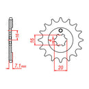 MTX 555 Steel Front Sprocket