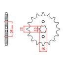 MTX 563 Steel Front Sprocket