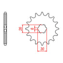 MTX 568 Steel Front Sprocket