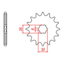 MTX 568 Steel Front Sprocket