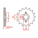 MTX 575 Steel Front Sprocket