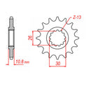 MTX 579 Steel Front Sprocket