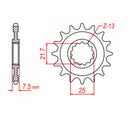 MTX 578 Steel Front Sprocket