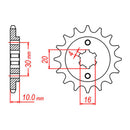 MTX 711 Steel Front Sprocket